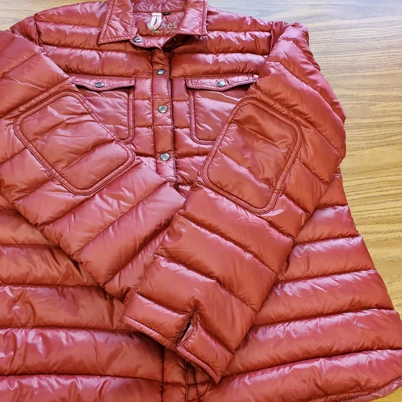 Cotes of London Harrow Royale Red Down Shirt PufferJacket Womens size M - Picture 8 of 15